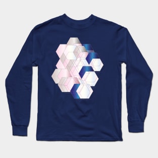 Translucent cubes and polygons Long Sleeve T-Shirt